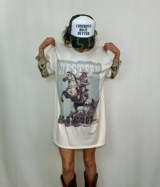 Western Cowboy T shirt dress