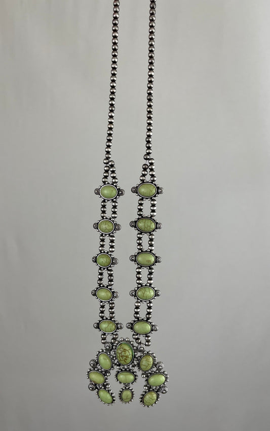 Green Squash Blossom Necklace